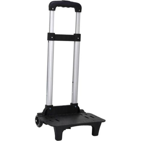 1 Sac à dos pliable à roulettes, Cadre en alliage d'aluminium, Poignée télescopique, Roues doubles, Pour école et voyage (1/5)