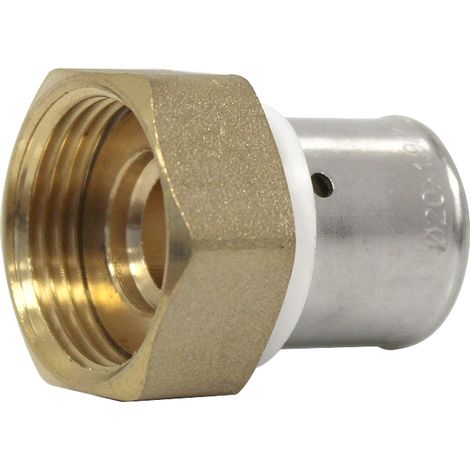 Ibp Bänninger – Raccord PER à sertir Ø20 mm – Femelle écrou libre 3/4' (20/27) – Pour installations sanitaires et chauffage – Qualité professionnelle