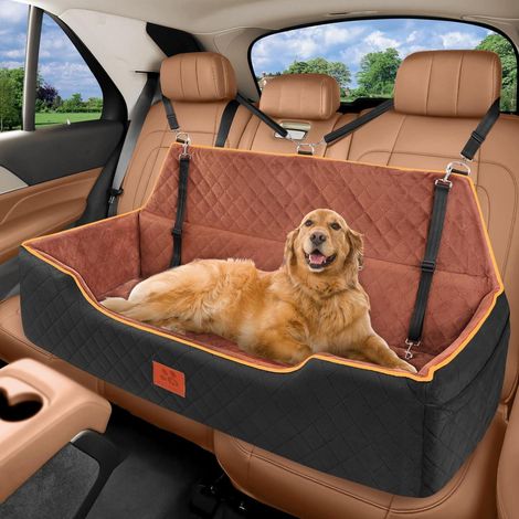 Große Hundesitzbank abnehmbar & waschbar für Hunde bis 45kg, Schwarz Bronze (1/5)