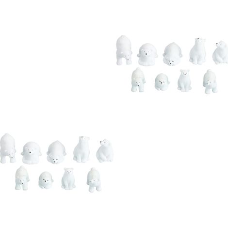 Lot de 2 Mini Ornements de Paysage en Résine Modèle Ours pour Décoration de Maison Et de Bureau 9 Pièces (1/5)