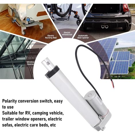 Hochleistungs-Linearantrieb 12 V DC 1500 N 6 Zoll 5 mm/s mit Schalter - Elektrischer Antrieb für Wohnmobile und Industriefenster (1/5)