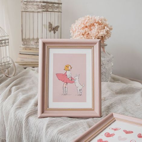 Picture frame set American retro 6-inch picture frame wall painting stick box birthday gift Valentine's Day gift (excluding photos) (1/3)