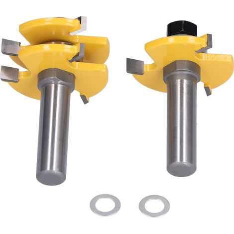 3-schneidiger T-förmiger Fräser, 2 Stück, Holzbearbeitungsset, 1/2-Zoll-Fräser (1/5)