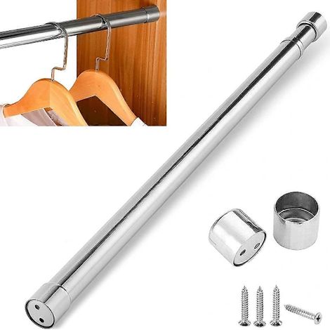 Filiyano-Tringle à vêtements extensible 56-100 cm en acier inoxydable avec embouts à vis, réglable. (1/5)