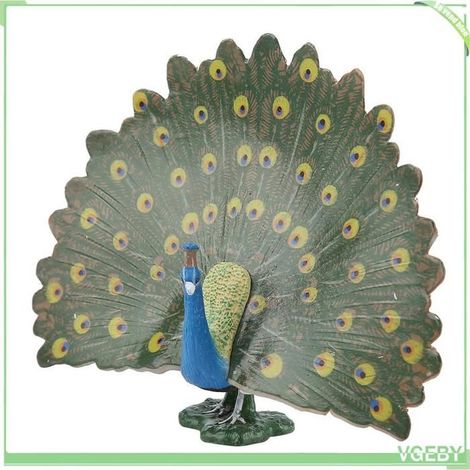 Jouet d'oiseau décoratif - FAF EICY - Paon - PVC inodore - 12×9,3×2,5 cm - Ornement enfant (1/5)