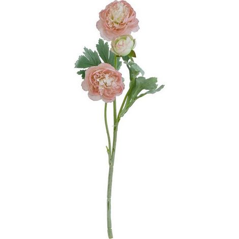 The Natural Garden Collection Ranunculus (Single Stem Flower) - Plastic - Height 50 cm - Pink