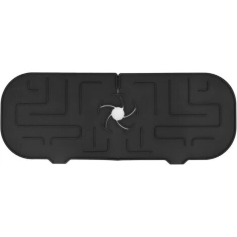 [Silicone] Robinet Anti-Goutte Noir Réutilisable Évier Anti-Éclaboussures Modèle Vidange Rapide (1/4)