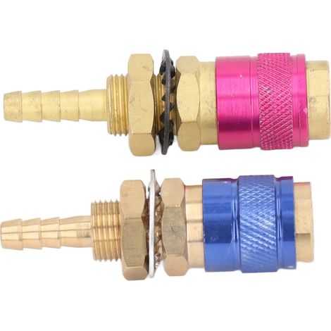 Adaptateur de gaz refroidi à l'eau, connecteur rapide portable en laiton avec fiche pour torche de soudage PTA DB MIG TIG M6 (6 mm) (1/5)