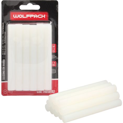 WOLFPACK LINEA PROFESSIONAL Stick di colla a caldo Ø 11,2 mm. Blister 12 pezzi. Stick di colla al silicone, pistola per colla a caldo, colla per pistola al silicone (1/5)