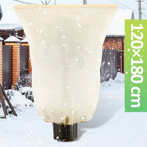 Jiubiaz Protection hivernale 1x 100g/m² pour plantes en bacs Plantes 120x180cm Protection contre le gel Non-tissé d'hiver de jardin (1/5)