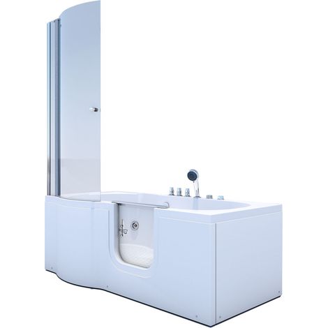 Seniorendusche und Wanne mit Whirlpool S12D-TH-WP-R Dusche 85x170cm (1/5)