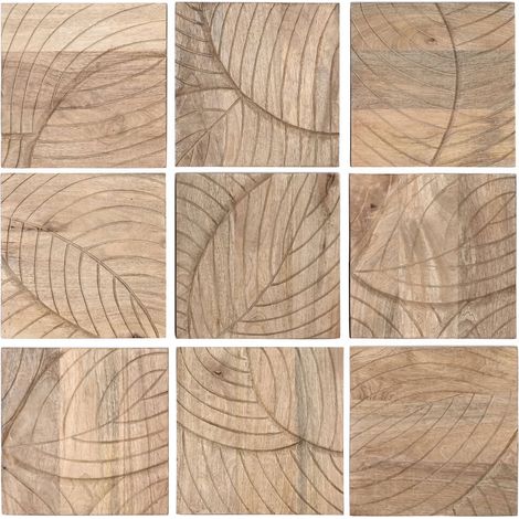 Panneau décoratif feuille bois nature pour mur élégant - Essence de bois avec texture de feuille