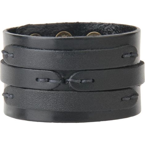 Bracciale largo da donna/ragazza con chiusura a scatto, stile punk vintage. (1/5)
