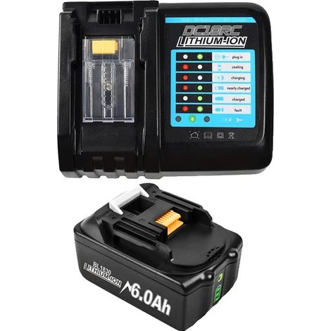 Batterie 18V, capacité 6Ah, caractéristiques de sécurité améliorées (1/2)