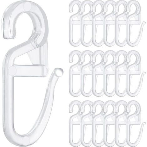 BUNTHAUS CSPARKV 150 Pièces Crochets À Rideaux Avec Œillets, Crochet Rideau De Ø 6 Mm, Crochet De Rideaux Plastique, Crochet Rideau Rail Pour Rails Et Tringles À Rideaux Accessoire De Rideaux(Transpar