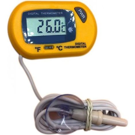 Thermomètre à Eau Thermomètre Numérique For Aquarium, Piscine, Bain, Capteur De Température, Moniteur De Température, Détecteur Avec Ventouse(Yellow) (1/5)