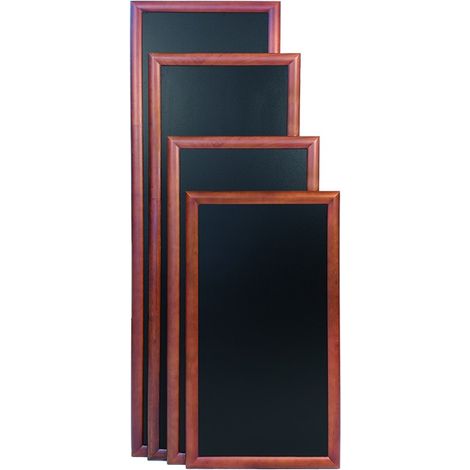 Ardoise bois long - finition laqué - kit d'accroche murale inclus - 56x100cm - Securit (1/5)