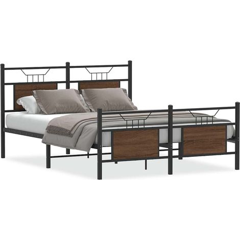 Lit double,Lit adulte,Cadre de lit sans matelas chêne marron 140x190 cm CFW6023595 (1/5)
