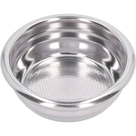 Cesta de filtro de acero inoxidable para cafetera con portafiltro de 2 tazas (58 mm) con rejilla de malla porosa para la extracción del café. (1/5)