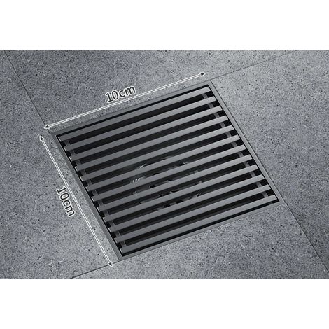 (10Cm gun ash)Deodorant stainless steel floor drain large large displacement garden courtyard outdoor rooftop (1/4)
