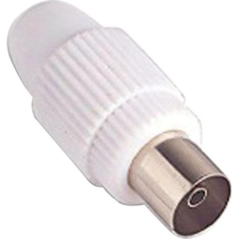 Conector Tv Hembra Recto 9,5 mm.