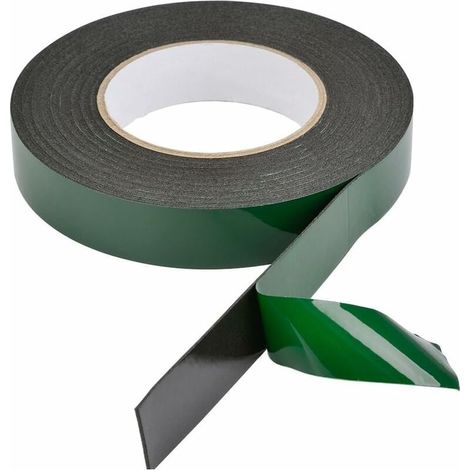 25mm x 10m Ruban Adhésif Double Face Ruban Éponge PE Ruban de Mousse Imperméable (1/5)