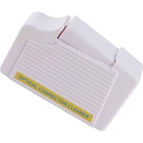Boîte de nettoyage fibre optique blanche, nettoyeur embouts connecteurs SC FC ST LC, léger, pour entretien fibre optique (1/5)