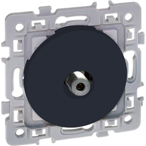 Prise TV multi-services type F mâle - SQUARE Anthracite - Eur'Ohm