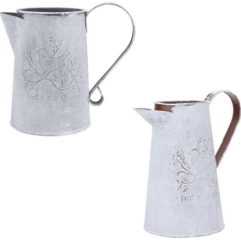 2pièces Seau en Fer pour Fleurs Séchées Seau De Jardin Rétro pour Décoration Intérieure Créatif avec Anse pour Arrangements Floraux (1/5)