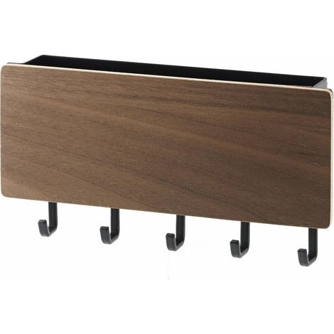 Yamazaki Rin portachiavi da muro in legno scuro design moderno