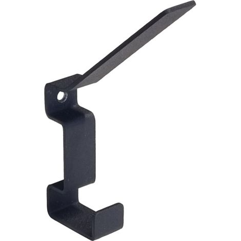 Neuhofer Garderobenhaken für Akustikpaneele 9,4 x 1,4 x 6 cm schwarz 2 Stück Garderobenhaken