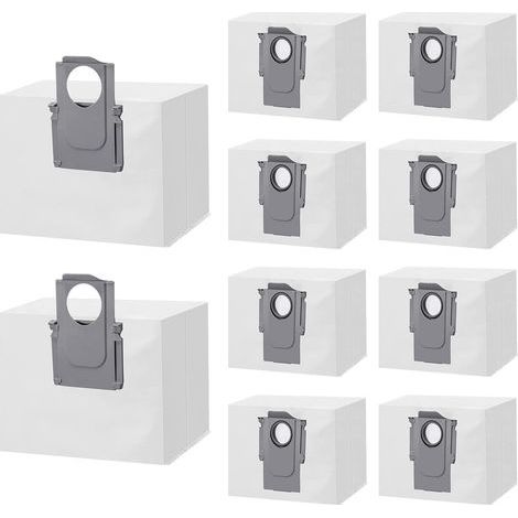 Lot de 10 sacs à poussière de rechange pour aspirateurs Xiaomi Roborock S8+/S8 Pro Ultra, S7 MaxV Ultra/S7 Pro Ultra, Q7+/Q7 Max+/Q5+/T8 (1/5)