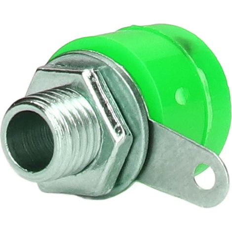 100 bornes bananes/prises de 4 mm, connecteurs en croix, bornes vertes. (1/5)