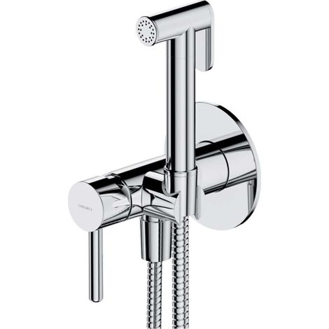 OMNIRES Y - Grifo de bidé empotrado, con ducha, con cuerpo de montaje, cromo SYSYBI2CR