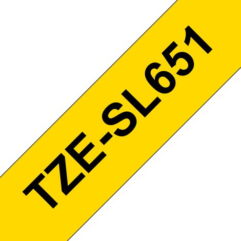 Cinta Laminada para Rotuladoras Brother TZESL651 Negro/Amarillo (1 unidad)
