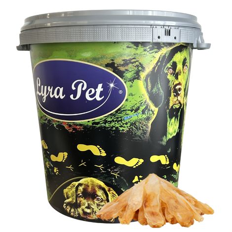5 kg d'oreilles de lapin Lyra Pet® dans un tonneau de 30 L