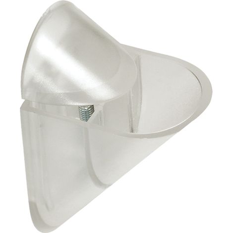 Support réglable pour étagères en verre et bois Fabriqué en ABS Finition transparente Pour étagères d&aposune épaisseur de 3 à 24 mm Mesures 418654mm Système de fixation vissé 1 unité - talla (1/2)