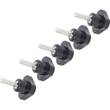 5 Stück Drehbank-Handgriff mit Drehknopfmutter, Dreieck-Verriegelungsgriff, Hardware M6x32x20 (1/5)