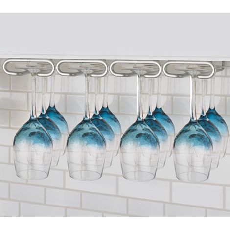 Emuca Glashalter, 4-zeilig, Länge 280mm, Stahl, Verchromt (1/5)