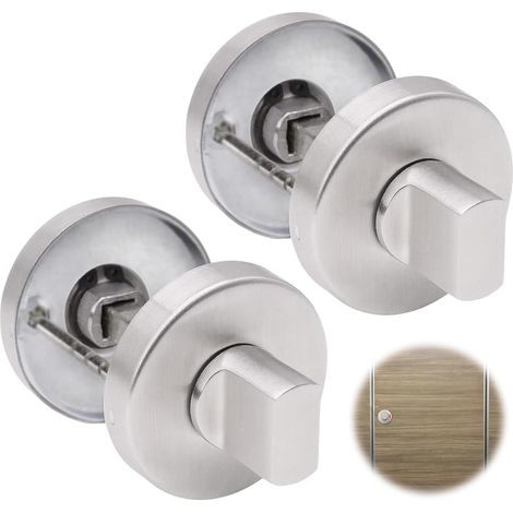 MINKUROW-Juego de 2 escudos de inodoro con pantalla ocupada, cerradura de puerta de acero inoxidable de aleación de Zinc de 40mm para privacidad del baño (1/5)