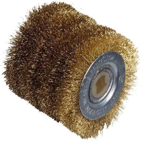 Fartools Spazzola a filo ottonato 0,3 mm, Ø60 mm, L 60 mm, per spogliarellista/sgrassare
