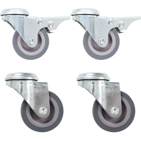 Ruedas giratorias con agujero pasador 4 unidades 50 mm vidaXL