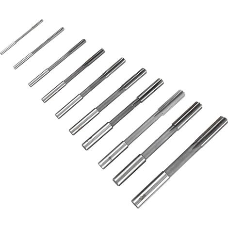 10 Stück HSS H8 Maschinenreibahlen mit geradem Schaft, Größen 3-12 mm (1/5)