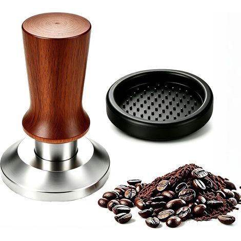 Tamper 51mm Inox Pilon Café Porte Filtre 51mm Cafetière, Pilon Café Pour Porte Filtre 51mm, Adapté Cafetière et Percolateur Café, Usage sur Tapis Machine à Café (1/5)