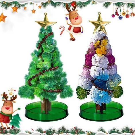 2er-Set Weihnachtsbaumschmuck, künstlicher Weihnachtsbaum, Mini-Zauberbaum, DIY-Weihnachtsbaum für Tisch und Partys im Innenbereich (1/2)