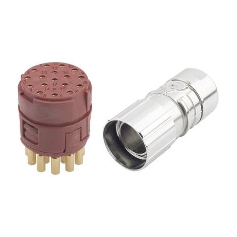 Connettore EPIC® M23 a 17 poli in set 75009706 EPIC® KIT M23 D6 17-POL FEMALE LAPP Contenuto: 1 KIT
