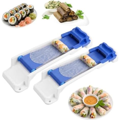 Lumpia Roller Machine and Maker, Versatile Egg Roll Maker, Manual Eggroll Rolling Tool, Efficient Grape Leaves Rolling Machine for Homemade Meat and Vegetable Delicacies (2 Pieces)