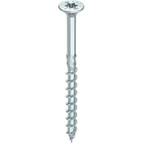 Vis HECO-Topix-Plus - Ø5x70mm - Tête Fraisée à poches de fraisage - Filetage Partiel - T25 - Boite de 200 - 62255