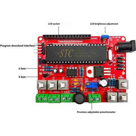 Kit électronique DIY de 51 microcontrôleurs monopuces pour l'entraînement au soudage : inductance, capacité et fréquencemètre. (1/5)