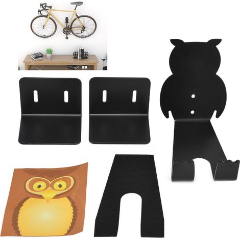 Support de vélo mural, cadre de fond, support de vélo en forme de hibou (1/5)